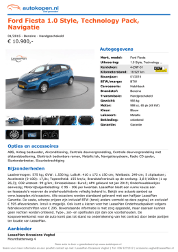 Ford Fiesta 1.0 Style, Technology Pack, Navigatie