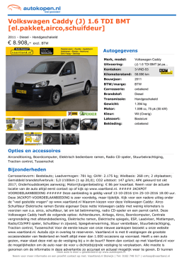 Volkswagen Caddy (J) 1.6 TDI BMT [el.pakket,airco