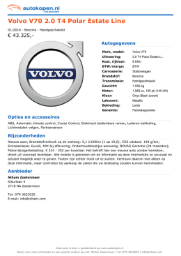 Volvo V70 2.0 T4 Polar Estate Line