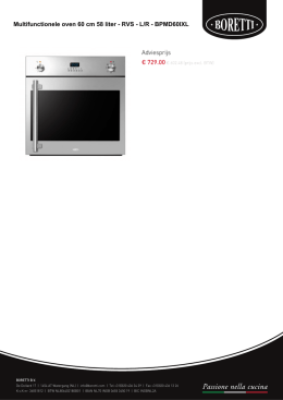 Product: Multifunctionele oven 60 cm 58 liter - RVS - L/R