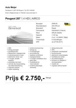 Prijs &euro; 2.750,
