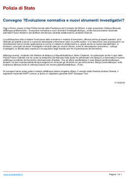 Evoluzione normativa e nuovi strumenti investigativi?