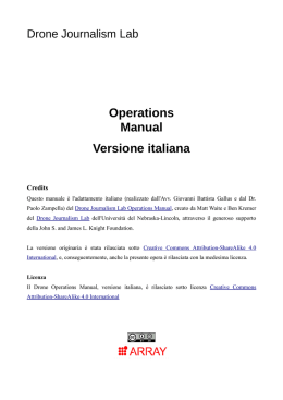 Operations Manual Versione italiana