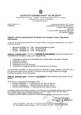 Leggi la Circolare - Istituto Comprensivo Oltrarno
