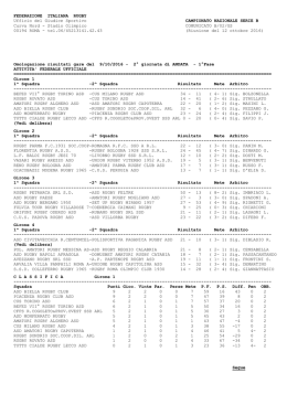 Comunicato Serie B/02/GS Riunione del 12/10/2016