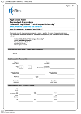 application form - Ministero della Difesa