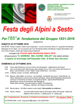 programma - Alpini Sesto San Giovanni