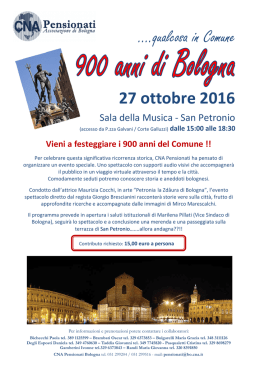 900 anni di Bologna - bozza locandina