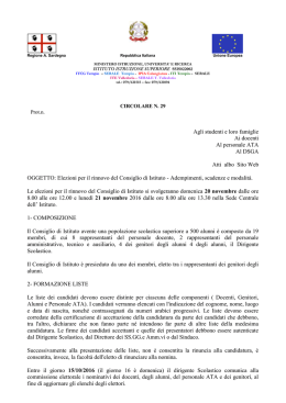Cir.29 Elezioni per il rinnovo del Consiglio di Istituto - IIS Ferracciu-Pes