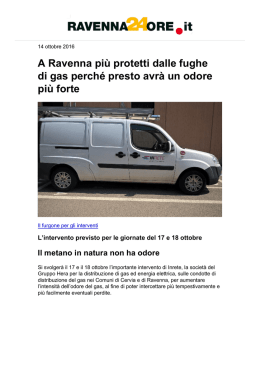 A Ravenna più protetti dalle fughe di gas perché