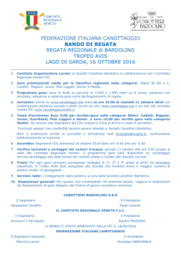 Bando regata - Federazione Italiana Canottaggio