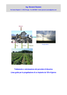 Leggi relazione - Ingegnere Ambientale Dott. Giovanni Scarano
