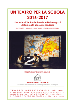 Opuscolo 2016/17 - Associazione Culturale "5T"