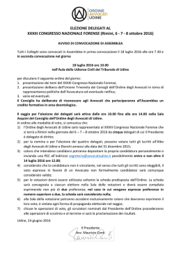Convocazione Assemblea - Ordine Avvocati Udine