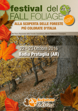 22-23 ottobre a Badia Prataglia - Parco delle foreste casentinesi