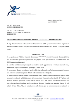 Segnalazione presunta attivit&agrave; abusiva nel comune di Rezzato