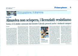 08-10-2016 - Almaviva: Dichiarazioni Stampa Salvatore