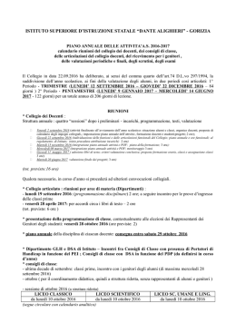 piano annuale delle attivita` 2016-17 - Gorizia