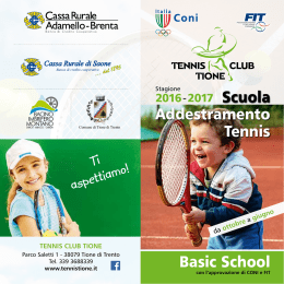 Scuola Addestramento Tennis Basic School