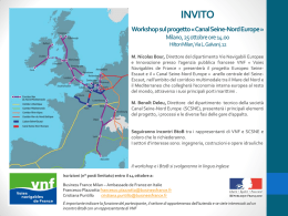INVITO Workshop sul progetto Seine Nord European Canal Milano