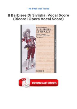Review  Il Barbiere Di Siviglia: Vocal Score (Ricordi Opera