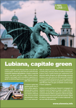 Lubiana, capitale green