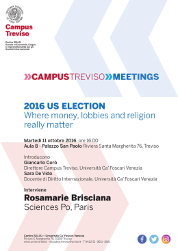 CampusTreviso»meetings 2016 us eleCtion Where