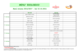 menu` biologico - Comune di Fossò