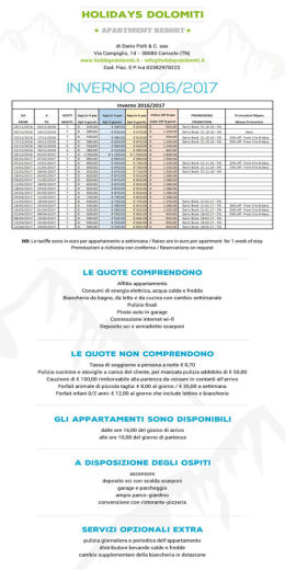 - Holidays Dolomiti Resort appartamenti vacanza