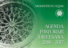 AGENDA PASTOrAlE DIOCESANA 2016 - 2017