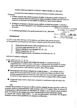 Piano annuale attivit&agrave;