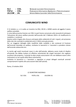 comunicato wind - FISTel Veneto