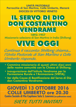 11/10/2016 Il Servo di Dio don Costantino