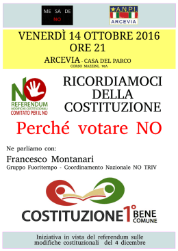 Perch&eacute; votare NO