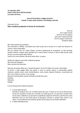 Conclusioni Emanuele Ferrari - Comune di Castelnovo ne` Monti