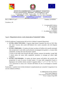 Disposizioni Valdina circ. n.44 - Istituto Comprensivo S. D`Arrigo di
