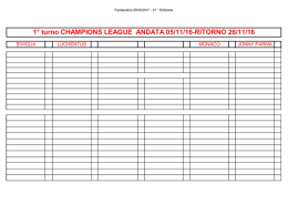 1° turno CHAMPIONS LEAGUE ANDATA 05/11/16