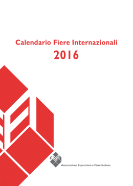Calendario Fiere Internazionali