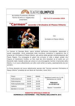 "Carmen" secondo L`Orchestra di Piazza Vittorio