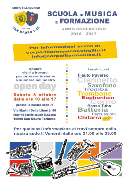 A3_scuola di musica.cdr - Corpo Filarmonico di San Mauro Torinese