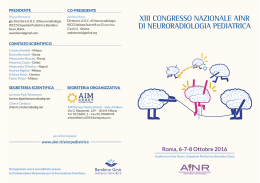 xiii congresso nazionale ainr di neuroradiologia pediatrica