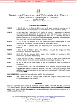 A44 decreto graduatoria rettificata Emilia Romagna