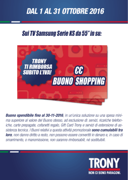 buono shopping - Trony Montagnana