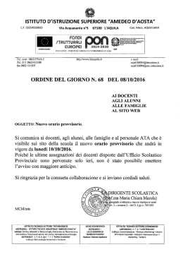 Nuovo orario provvisorio [new]