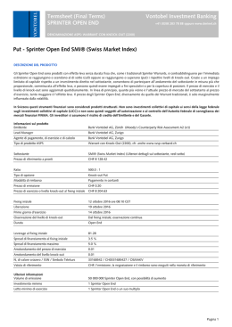 Sprinter Open End SMI® (Swiss Market Index) - Derinet