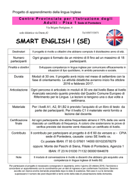smart english ! (se) - Centro Provinciale per l`Istruzione degli Adulti