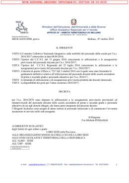 Prot. 7344 dell` 8/10/2016 - Ambito Territoriale di Belluno