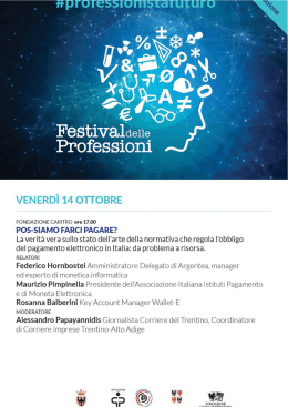 POS-siamo [14 ottobre] - Ordine degli Avvocati di Trento