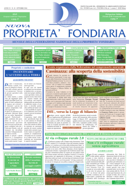 Ottobre 2016 - Federazione Nazionale della Proprietà Fondiaria