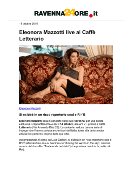 Eleonora Mazzotti live al Caffè Letterario